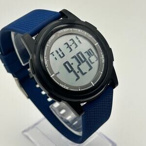 LENQIN Blue Minimalist Men’s Digital Watch  Working New Battery